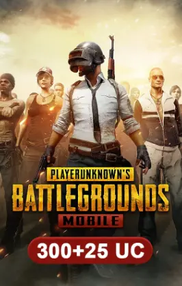 PUBG Mobile 300 + 25 UC Top Up Only Need Player ID. [All Regions]