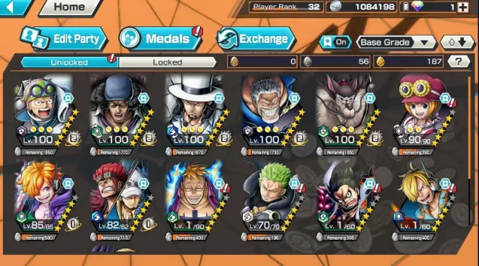 BR420-IOS+Android-All Meta 4 Ex(Garp+Kuzan+Lucci+Kid Law)+Good Medal+Support 153%+Koby Max+Jabra Max+S-Bear+Sanji+Egghead Zoro+S-Hawk+Pacifista