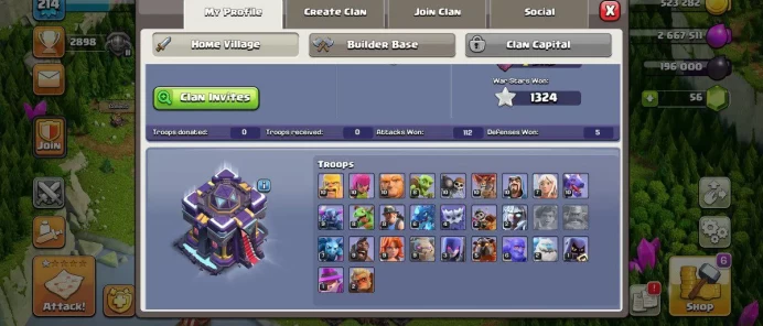 TH 15 | XP 214 | HEROES 58/80/51/53/30 | WS 1324 | AMAZING & SAFE ACCOUNT | INSTANT DELIVERY 