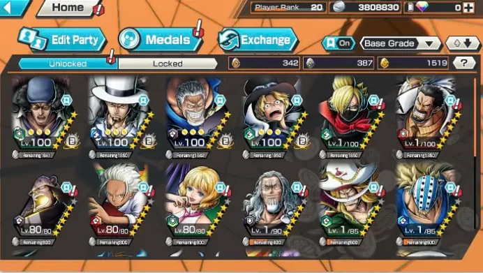 BR433-IOS+Android-5 Ex Meta(Garp+Sabo+Lucci+Kuzan+Akainu)+1.500 Fragment+Good Medal+SUP 129%+Boa+Koby+Kaku+Sanji+Pacifista+Zoro+Rayleigh+Dorry