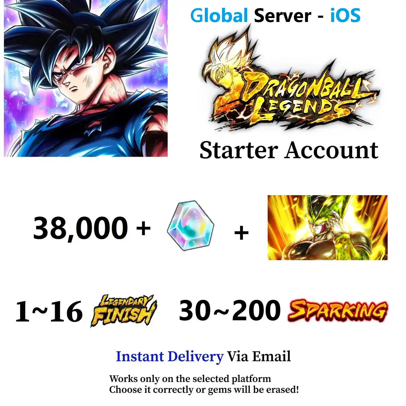 COMPTE DRAGON BALL LEGENDS - Migatte Ultra 10* + Jiren 8 Étoile Zenkai