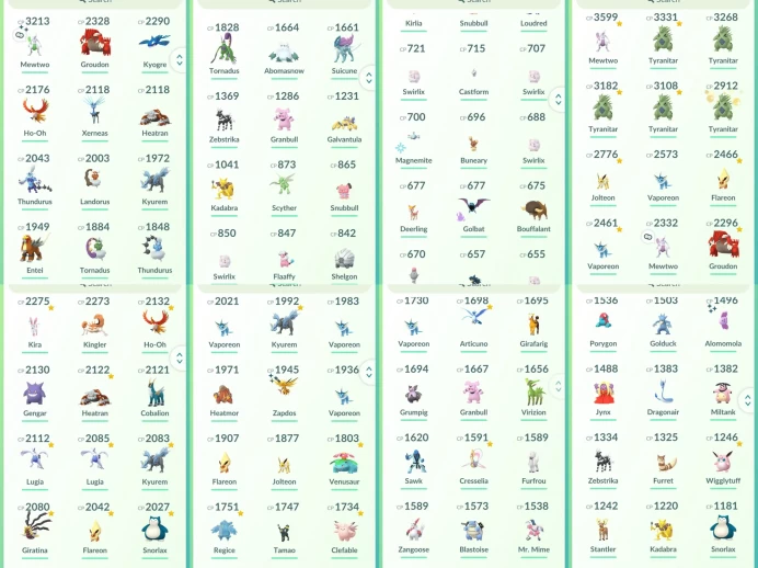 lvl40,have 16 Legendary,Mewtwo Groudon Giratina Kyurem etc,have 100iv Lapras Snorlax,many nice high CP pokemons  N8588