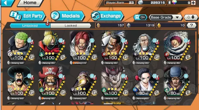 BR438-IOS+Android-3 Ex(Shank v4 Max+Roger Max+Kuzan)+Good Medal+Support 152%+Jabra Max+Egghead Zoro Max+Oden Max+Rayleigh Max+Pacifista Max