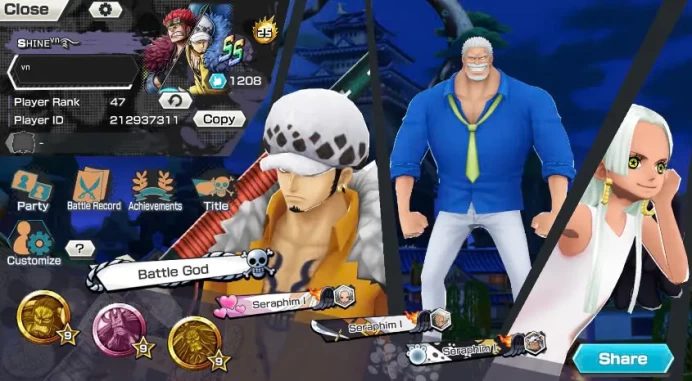 BR439-IOS+Androi-Hyber Boost 25+5 Ex Meta Max(Garp+Snake+Kid Law Skin+Zoro+White Beard)+Vip Medal+Support 158%+SHawk+Yasopp+Ben+Oden v2+Stampede