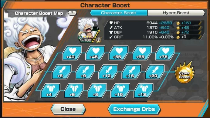 BR441-IOS+Android-Hyber 57+Luffy Gear 5 Full Boost 4+4 Ex(Shank v2+Yamato Red+Yamato Hybrid)+Good Medal+Support 160%+Peros Pero Max+Robin+Kaku