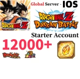 IOS[GLOBAL]12000 Dragon Stones+character in the picture +1-10LR DRAGON BALL Z DOKKAN BATTLE Farmed Starter Account  IGV-I001