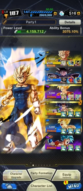 UL Majin Vegeta 10s+UL Turles 8s+22 LL (Goku god+new Goku) Have Equip (567)