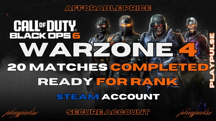 Warzone 4 | Rank Ready | Steam Account | Activision | PC/XBOX/PS | Secure (BO6 NOT BUYED )
