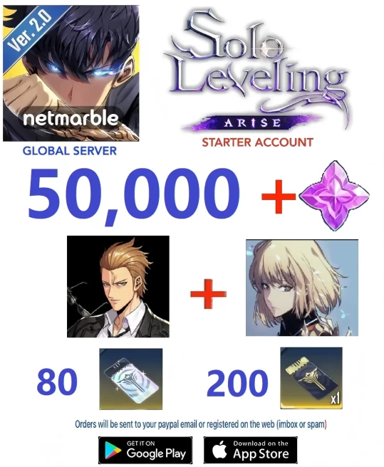 [Global] 50000+ Essence Stones + 100 Rate Up Draw + 400 Custom Draw + Woo Jinchul & Cha Hae-In