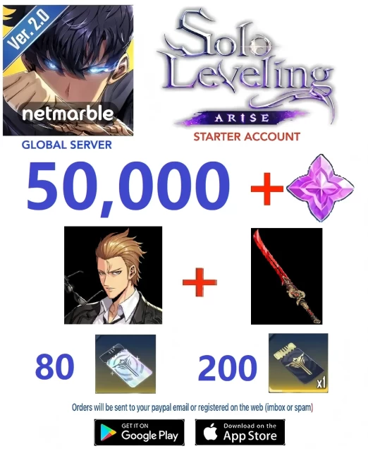 [Global] 50000+ Essence Stones + 100 Rate Up Draw + 400 Custom Draw + Woo Jinchul & Demonic Plum Flower Sword