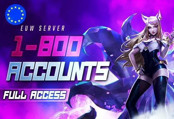 EUW | FULL ACCESS 1-800 SKINS PREMİUM LEAGUE OF LEGENDS ACCOUNTS