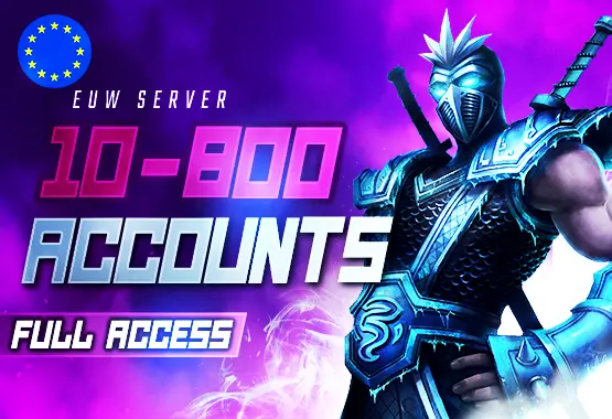 EUW | FULL ACCESS 10-800 SKINS PREMİUM LEAGUE OF LEGENDS ACCOUNTS