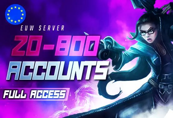 EUW | FULL ACCESS 20-800 SKINS PREMİUM LEAGUE OF LEGENDS ACCOUNTS