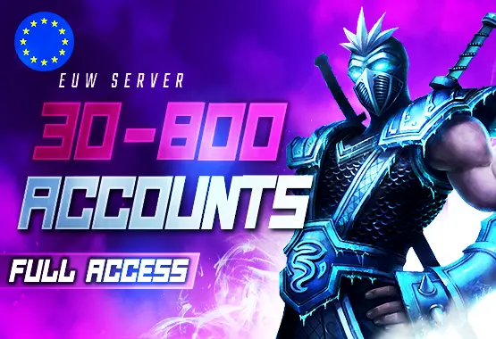 EUW | FULL ACCESS 30-800 SKINS PREMİUM LEAGUE OF LEGENDS ACCOUNTS