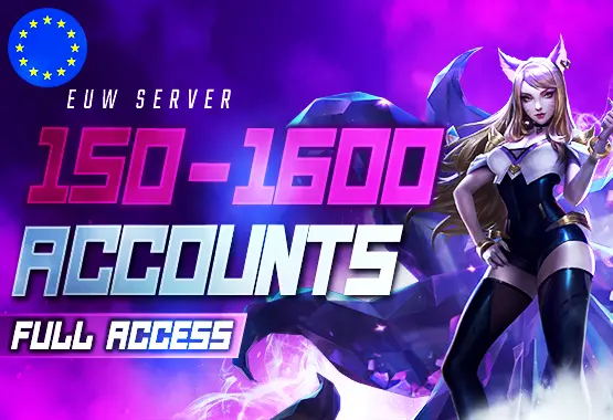 EUW | FULL ACCESS 150-1600 SKINS PREMİUM LEAGUE OF LEGENDS ACCOUNTS