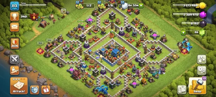 Th 12 / LeveL 113 / Gems 46 / Heroes (48 50 29 20) / CN 500 / code 258