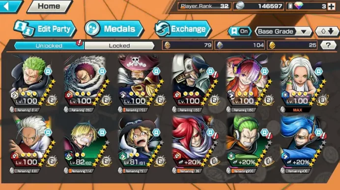 BR444-IOS+Android-Snake Full Boost 52/52+3 Ex(Roger v2+Sabo)+Good Medal+Support 145%+New Uta Max+Egghead Zoro Max+S-Hawk Max+Shiryu Max+Katakuri
