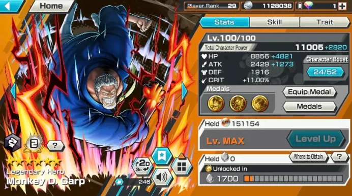 BR447-IOS+Android-5 Ex Meta(Garp+Kuzan+Lucci+Kaido+Yamato)+Good Medal+SUP 127%+Ichiji+Pacifista+New Sanji+S-Hawk+Noland+Kaku+Broggy+Dorry+Shark