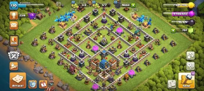 Th 12 / LeveL 130 / Gems 707 / Heroes (51 51 23 20) / CN free / code 272