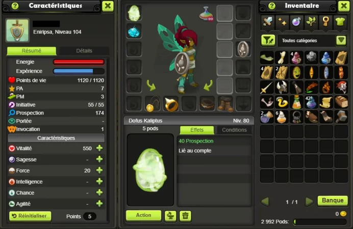 ENI 104 (Dofus Kaliptus) Kelerog !! Jamais Certifie, 100% Safe
