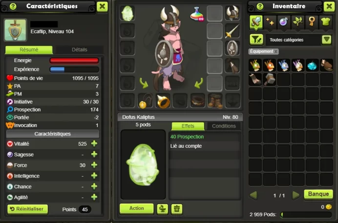 ECA 104 (Dofus Kaliptus) Kelerog !! Jamais Certifie, 100% Safe