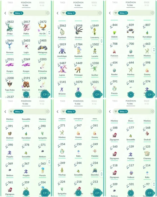Pokemon Go Account level 41 With Shiny Gigantamax Lapras Coin 7660/294 legendary,mythical ~ 106 shiny-189 3star ~ 4 Perfect~ 1.5 M Stardust