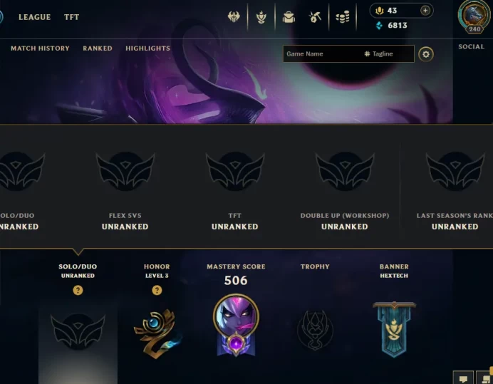 ME EMAIL CHANGEABLE 167 CHAMPIONS 110 SKINS 3 ULTIMATE Annie-Versary 240 LVL UNRANKED 5500 OE 251 ICONS 11 LITTLE LEGENDS