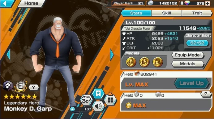 BR451-IOS+Android-Garp Full Boost-Garp Skins+Kuzan Ex+Good Medal+Support 129%+Rayleigh Max+Pacifista Max+Kalgara Max+Young Ray Max+Koby+Jabra