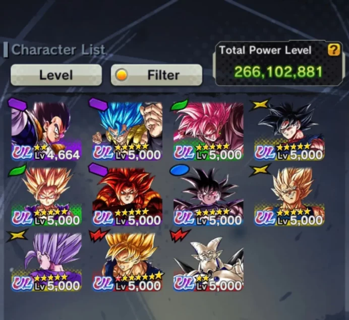 D315-Vip Account-11 UL(Beast Gohan+Majin Vegeta+Turles+SS4 Gogeta+Goku Uis+Gohan+Gogeta+Rose)+51 Legend+Nice Team Ready PVP+Good Zenkai+Vip Equi