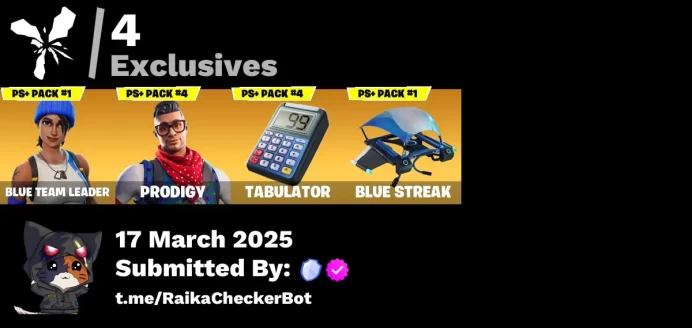 [PC/PSN/XBOX] 2 skins | Blue Team Leader | Prodigy | Tabulator | Clawz Retro | Gentleman's Dab | Regal Wave | Blue Streak