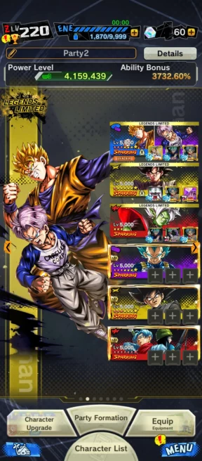D322-IOS+Android-Good 36 Legends+Vip Equipment-New LF Red Zamsu+Gohan&Trunk 10 Red star+Vegito+Goku Black+SS4 Gogeta Zenkai+Cell+Super 17