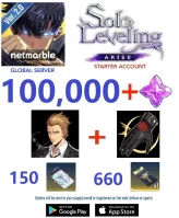 [Global] 100000+ Essence Stones + 150 Rate Up Draw + 660 Custom Draw + Woo Jinchul & Another Level