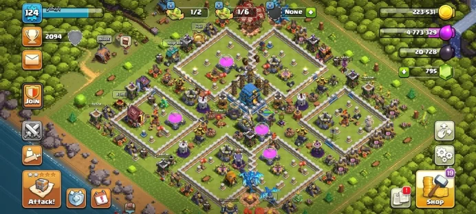Th 12 / LeveL 124 / Gems 795 / Heroes (43 42 32 28) / CN 1000 / code 305