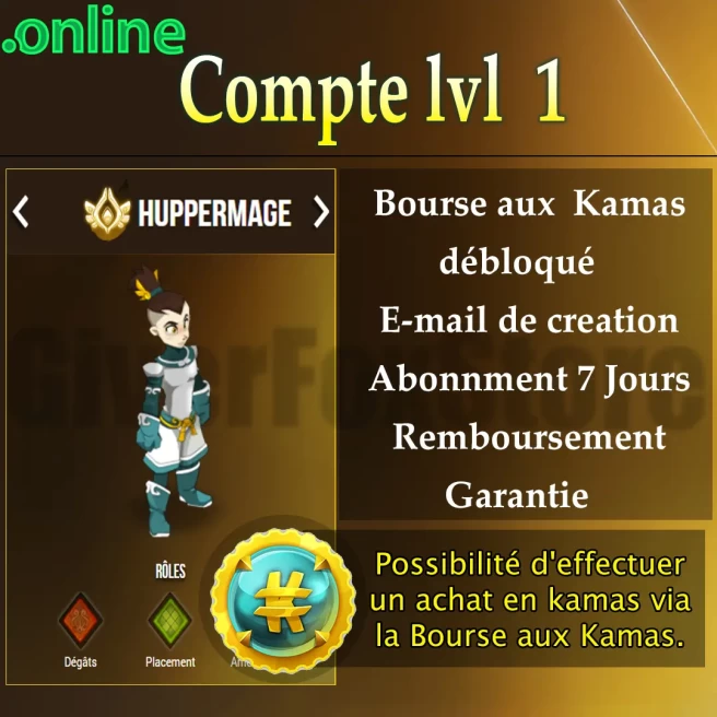 compte dofus , Bourse aux kamas Débloquer . abonné 7 jours