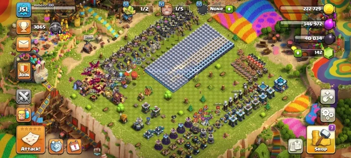 Th 13 / LeveL 151 / Gems 142 / Heroes (62 69 33 42 8) / CN 1500 / code 349
