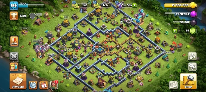 Th 14 / LeveL 156 / Gems 62 / Heroes (53 56 40 31 14) / CN 500 / code 371