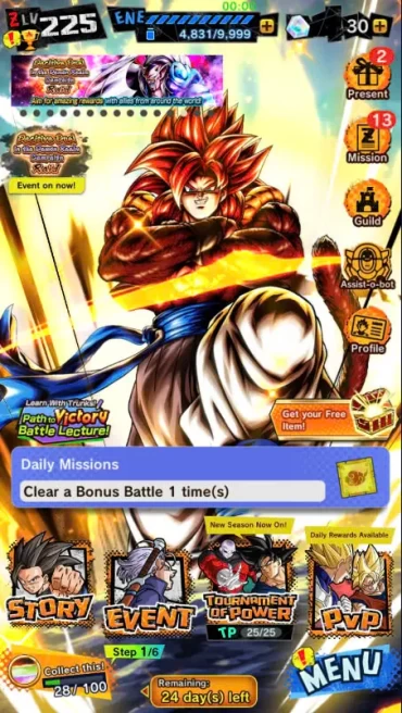 D343-IOS+Android-6 UL(SS4 Gogeta+Goku Uis+Super Gogeta+Rose+Frieza)+34 Legend+Good Equipment+Super 17+Trunks+Team Android+Team Fusion+Have Story