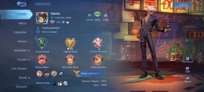 110LVL / 553 SKIN - All Heroes Unlocked + Emblems Max / INSTANT DELIVERY