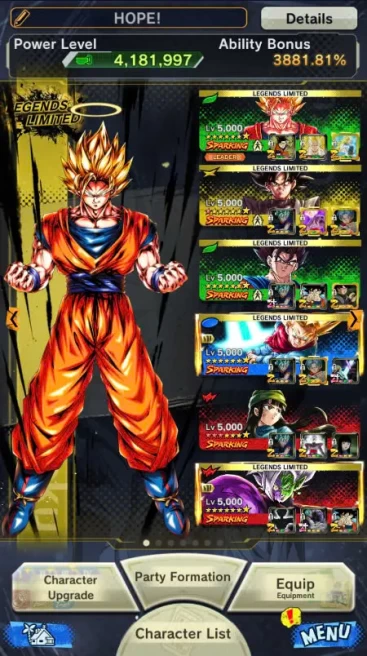 D348-IOS+Android-Good 35 Legends+Good Equipment-Good Team Ready PVP-Trunks Zenkai+Zamsu Zenkai+SS4 Gogeta Zenkai+Vegito+Goku Black+SS2 Goku