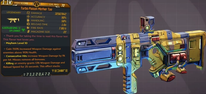 [PC/XB/PS] M10/L72 MOTHER TOO - 32.567.842 DMG (+41 MILLION CORROSIVE DMG) - 7.86 FIRE RATE - 90% ACCURACY - ANOINTED x3!!!