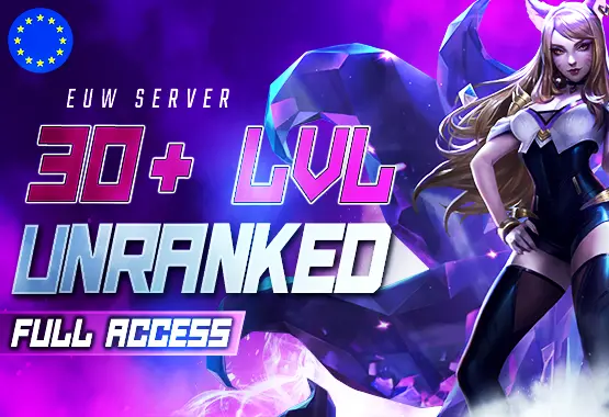 EUW | UNRANKED | 30+ LEVEL | MAIL CHANGEABLE LEAGUE OF LEGENDS ACCOUNT