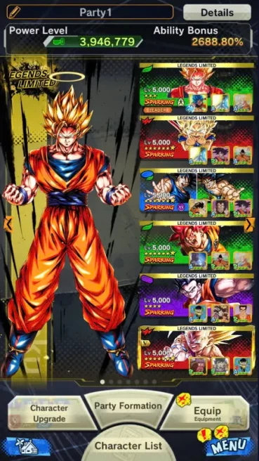 D355-IOS+Android-UL Super Gogeta Red Star+30 Legends+Have Equipment+SS2 Goku+Buu Kid Zenkai+Goku&Bardock+God Goku+Super 17+Goku GTGammar+Cell