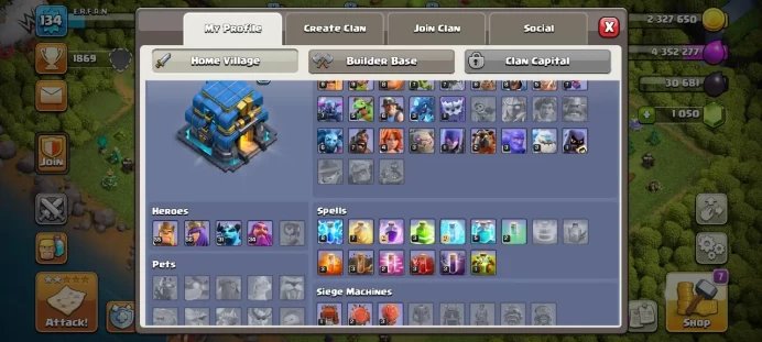 Th 12 / LeveL 134 / Gems 1050 / Heroes (55 56 31 34) / CN 1000 / code 377