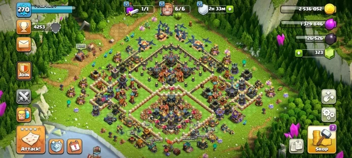 Th 17 / LeveL 270 / Gems 323 / Heroes (95 100 75 75 45) / CN 1000 / code 374