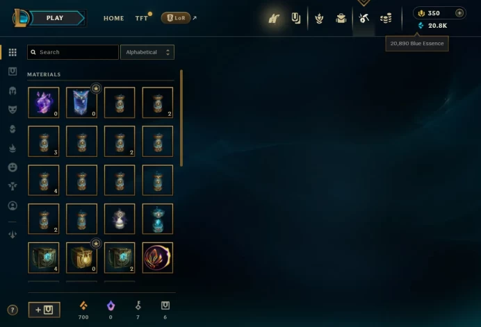 EUNE  Gold  III  80% WR | Unverified | 20890 BE | 350 RP| Untouched-Loot| Check Description