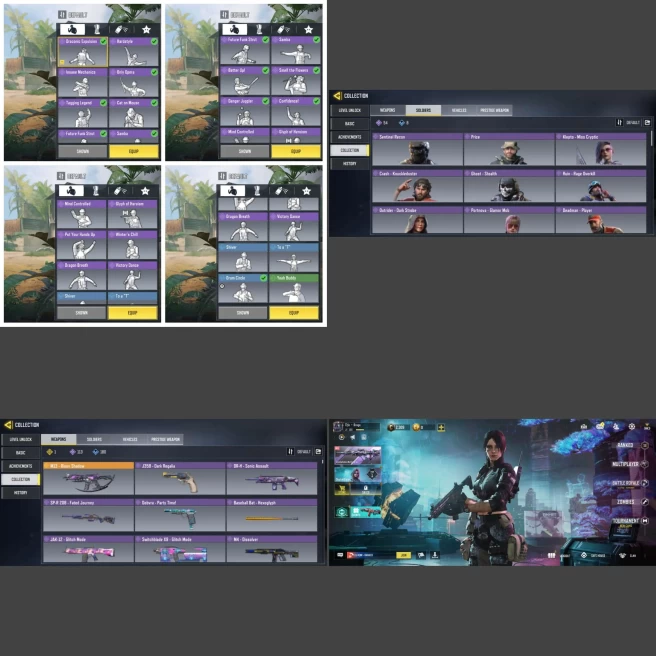 ■Guns: Legend(M13) Epic113 ■Skins:62 ■Dances:22 ■Only Activision ■Instant Delivery ■UID:7385548737702985729 ■A7056