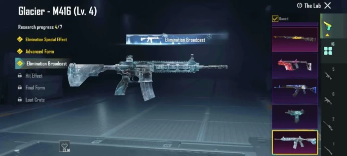   iOS Android - Level68 - 250UC - M416 Glacier+Helmet Kill Massage - 16 Upgrade Gun - Full Skin - Code305