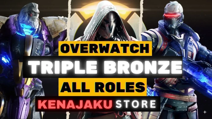 All role Bronze | Bronze Tank | Bronze DPS | Bronze Supp | Most heros Unlocked  | Instant delivery | triple bronze|