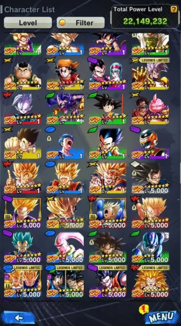 D325-IOS+Android-20 Legends Limited+Gotenks+SS3 Goku and Vegeta Zenkai+Goku and Bardock+Ultimate Gohan+Pikkon+Super Baby 2+Namek Goku+Cell+Story