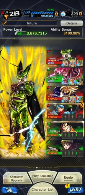 UL Cell 8S+UL Rose Goku Black 10S+13 Legends Limited+Good Equipment-ANDROID-IOS-BANDAI (655)